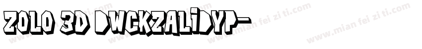 ZOLO 3D dWCKzALIdyp字体转换